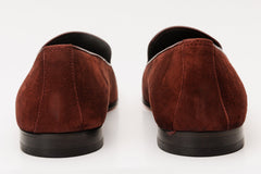 The Lazio Shoe Burgundy Suede Slip-on Loafer Shoe - Vinci Leather