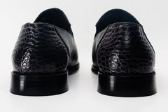 The Mississippi Black Leather Loafer Shoe - Vinci Leather