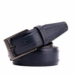 The Everest Rockwell Navy Blue Leather Belt - Vinci Leather