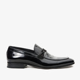 The Dodoma Black Patent Leather Loafer Shoe - Vinci Leather