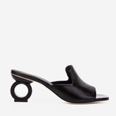 The Tory Black Leather Sandal - Vinci Leather