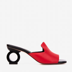 The Tory Red Leather Sandal - Vinci Leather