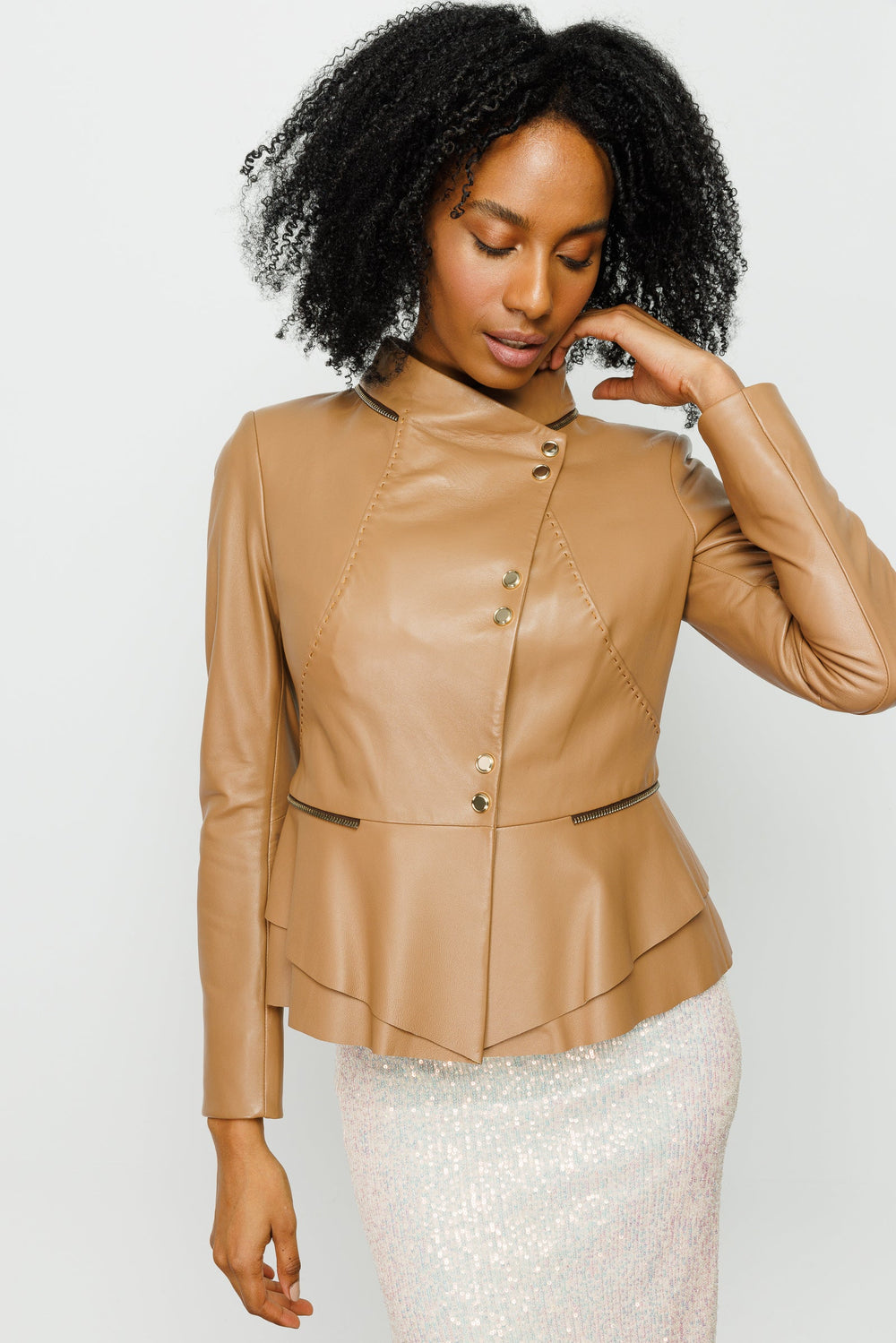 The Olmetti Tan Leather Jacket - Vinci Leather