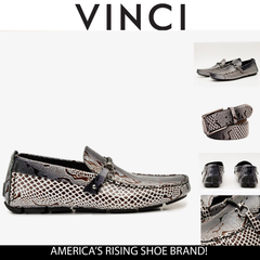 Bologna Black White Bit Drive Loafer Shoe - Vinci Leather
