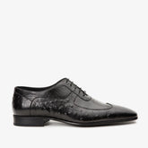 The Alabama Black Wingtip Oxford Shoe - Vinci Leather