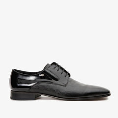 The San Severo Black Patent Leather Derby Shoe - Vinci Leather