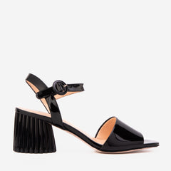 The Bamba Black Patent Leather Sandal - Vinci Leather