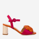 The Salerno Fuchsia Leather Sandal - Vinci Leather