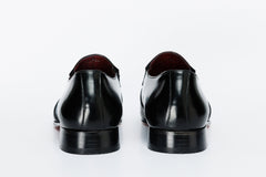 The Everest Black Leather Cap Toe Dress Loafer Shoe - Vinci Leather