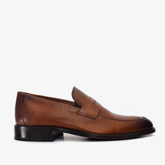 The Marinka Tan Leather Shoe Penny Loafer Shoe - Vinci Leather