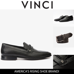 The Acerra Black Leather Loafer Shoe Final Sale! - Vinci Leather