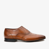 The Roma Tan Leather Wingtip Oxford Shoe - Vinci Leather