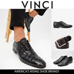 The Randor Black Crocodile Leather Oxford Shoe - Vinci Leather