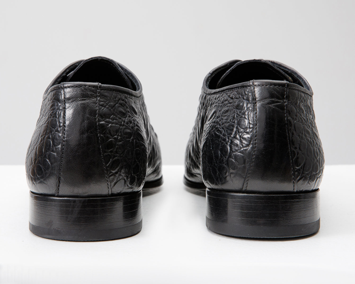The Randor Black Crocodile Leather Oxford Shoe - Vinci Leather