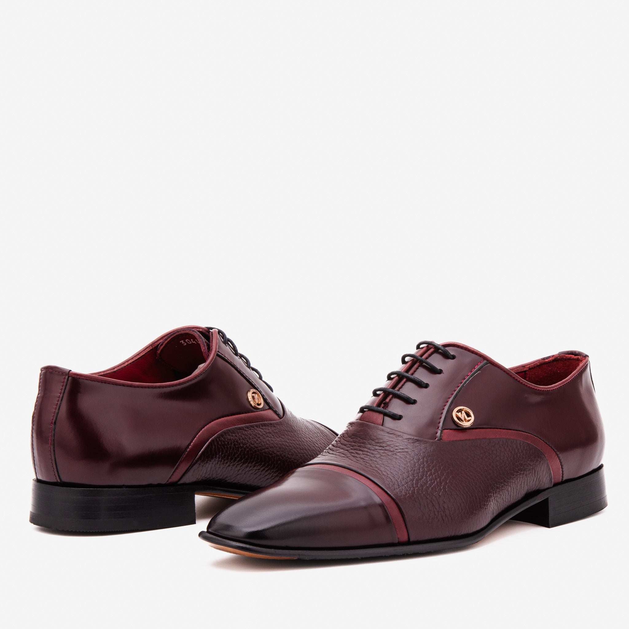 The Rockwell Handmade Burgundy Leather Cap Toe Oxford Shoe - Vinci Leather