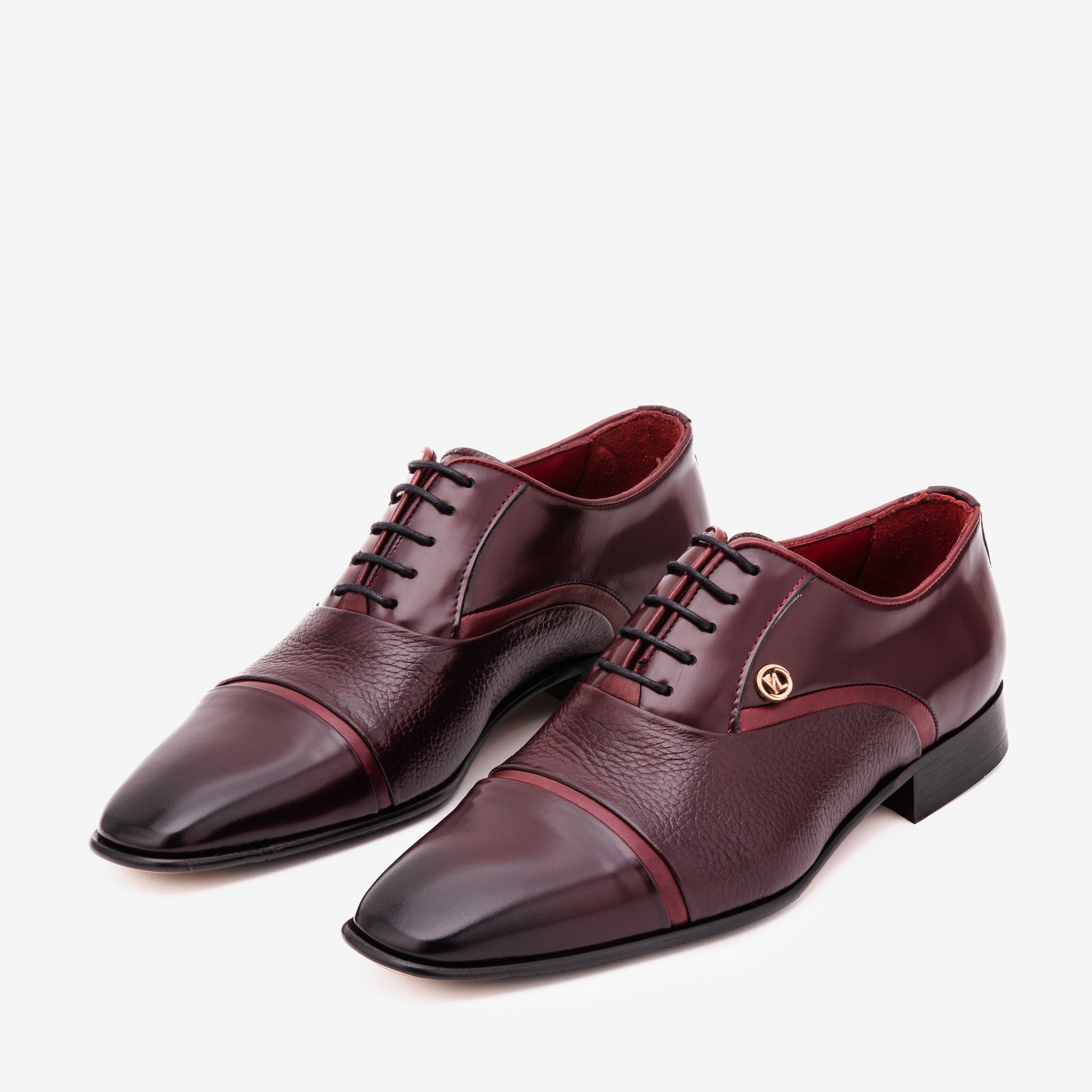 The Rockwell Handmade Burgundy Leather Cap Toe Oxford Shoe - Vinci Leather