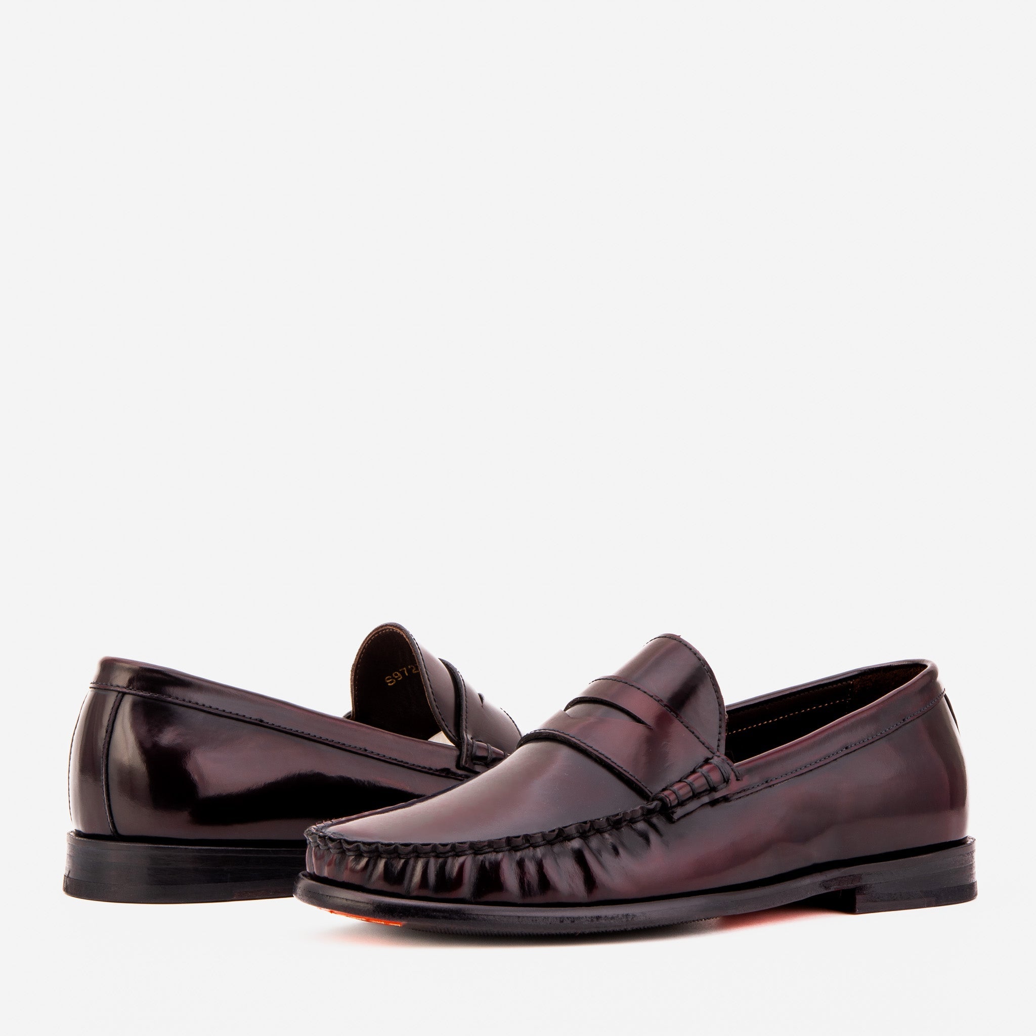 The Belmont Burgundy Polished Leather Loafer - Vinci Leather