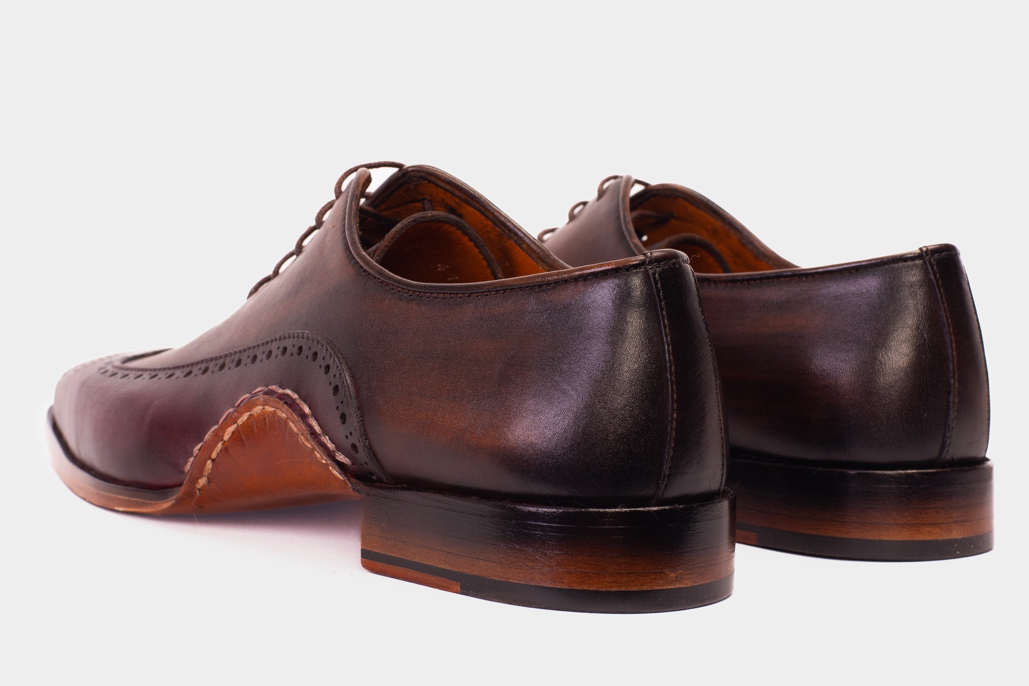 The Royal Hand Craft Burgundy Wingtip Oxford Shoe - Vinci Leather