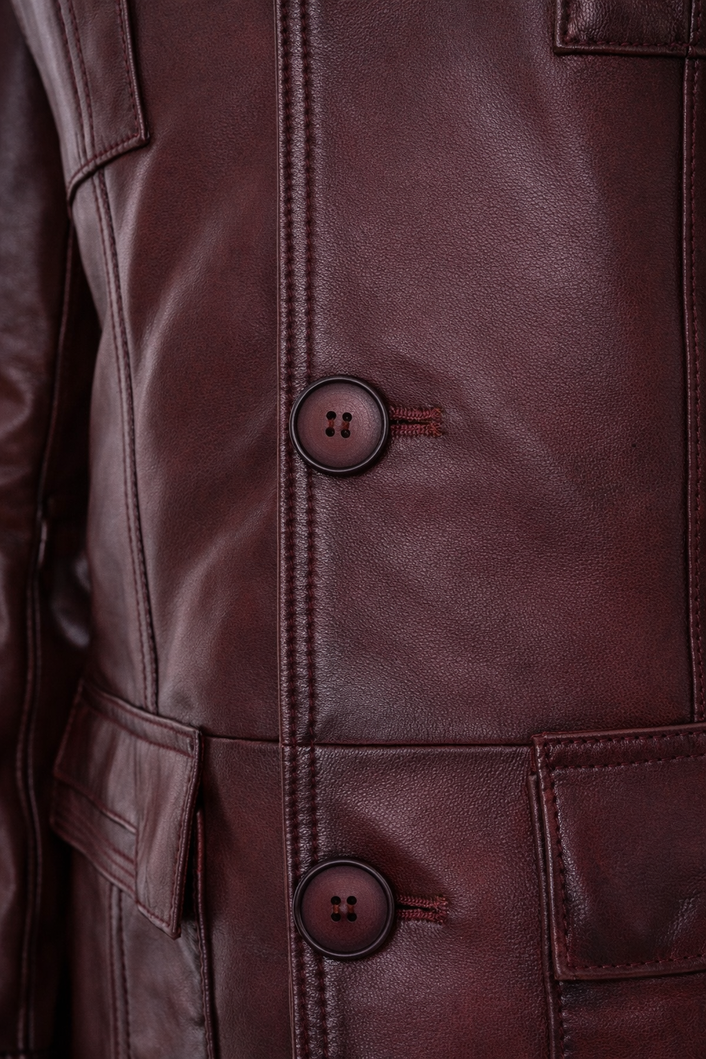 The Ravenna Burgundy Leather Jacket - Vinci Leather