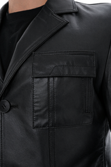The Ravenna Black Leather Jacket - Vinci Leather