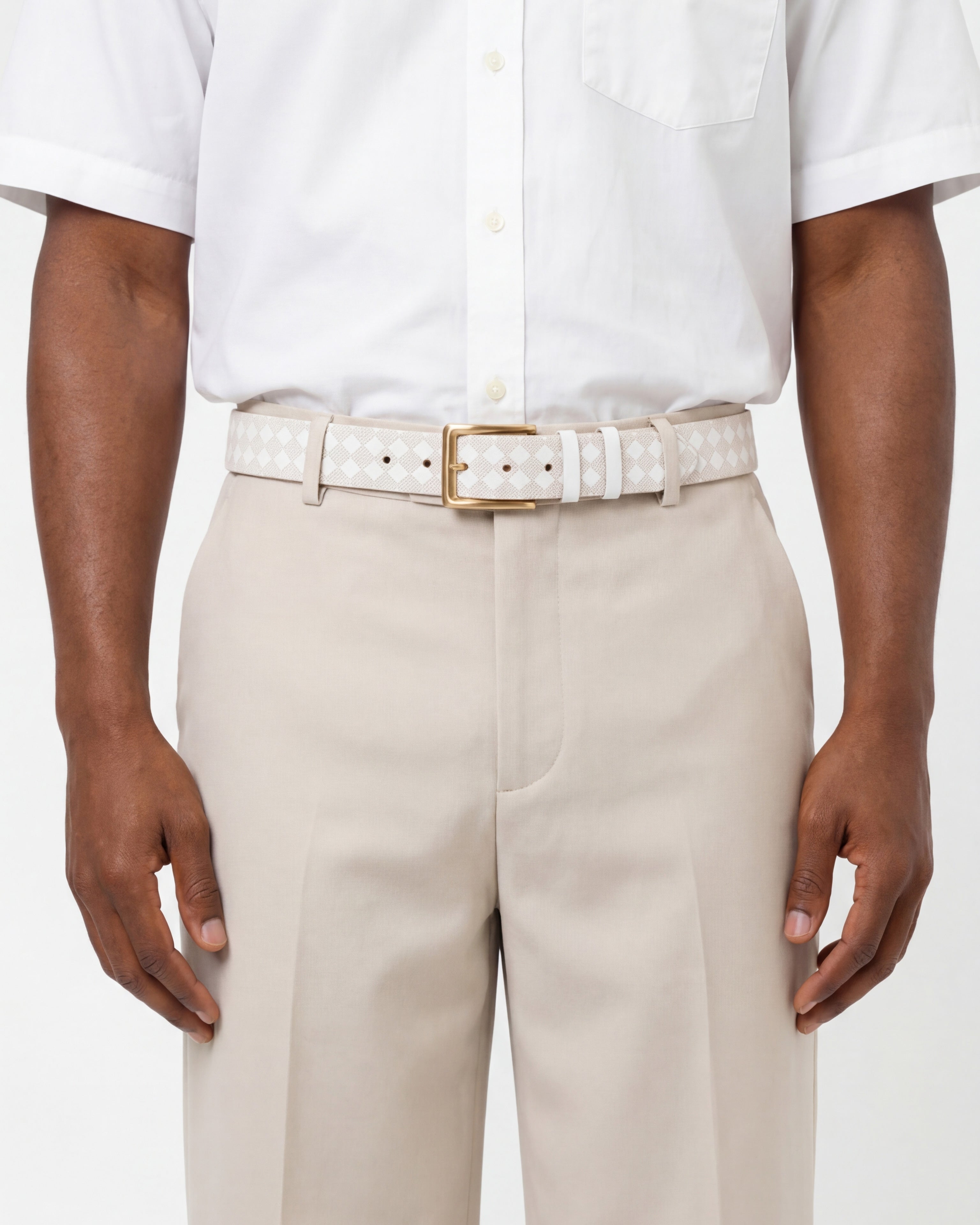 The Cenova White Gold Leather Sneaker - Vinci Leather