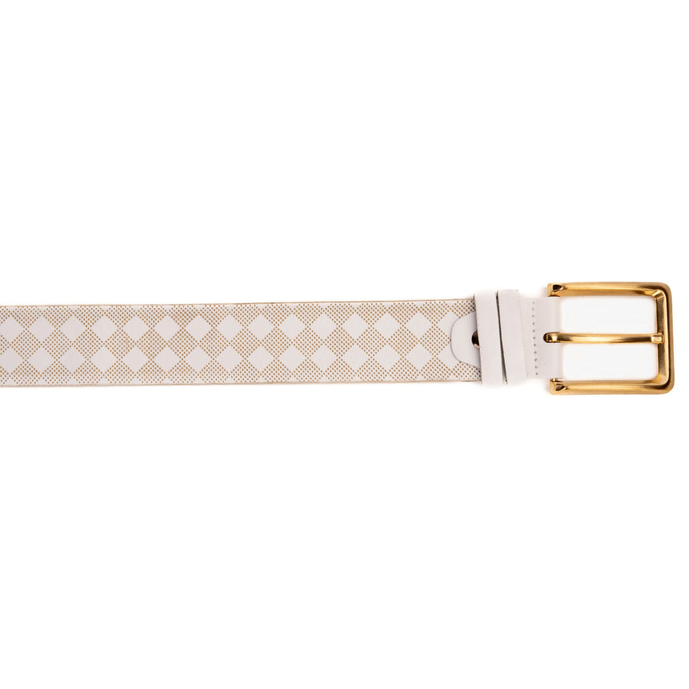 The Cenova White Calfskin Belt - Vinci Leather