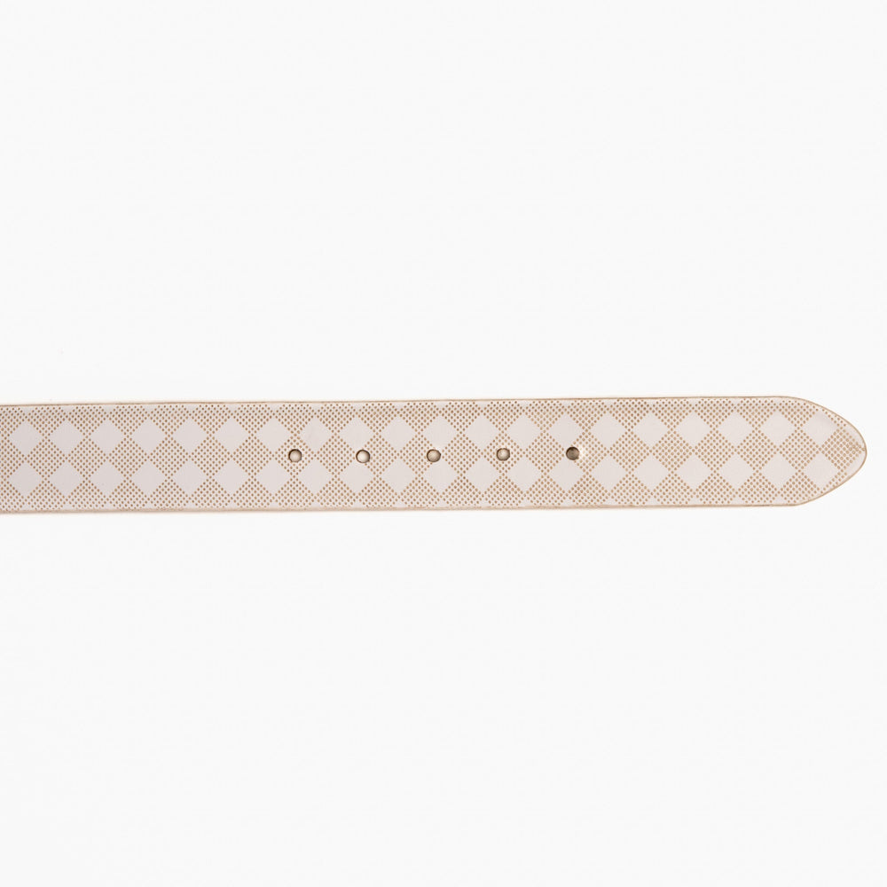 The Cenova White Calfskin Belt - Vinci Leather