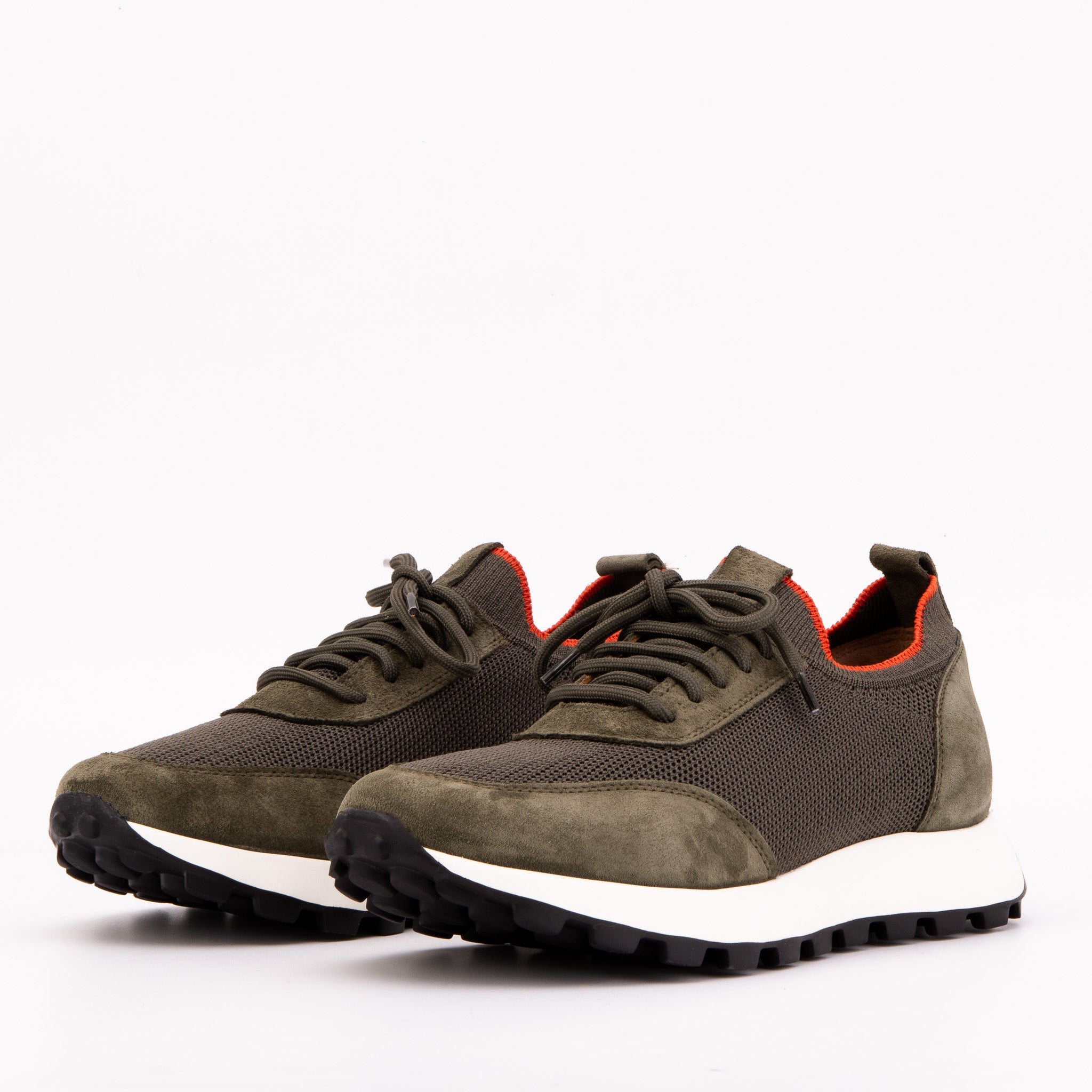 The Berlin Green Suede Leather Sneaker - Vinci Leather