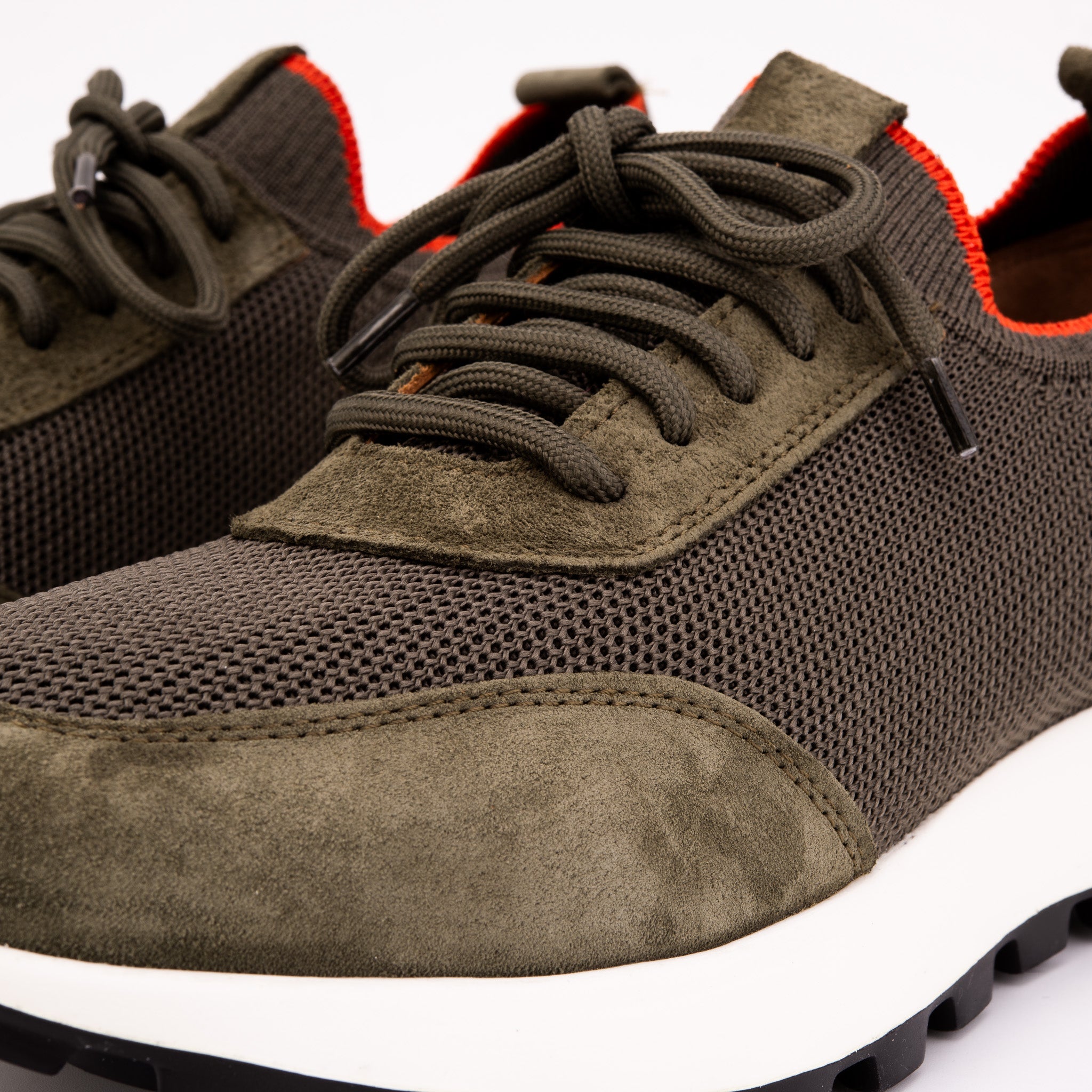 The Berlin Green Suede Leather Sneaker - Vinci Leather