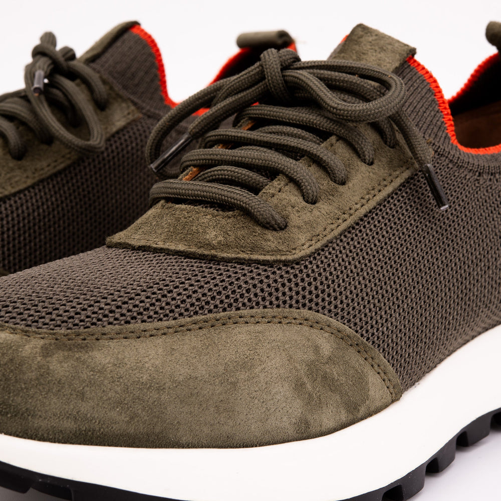 The Berlin Green Suede Leather Sneaker - Vinci Leather