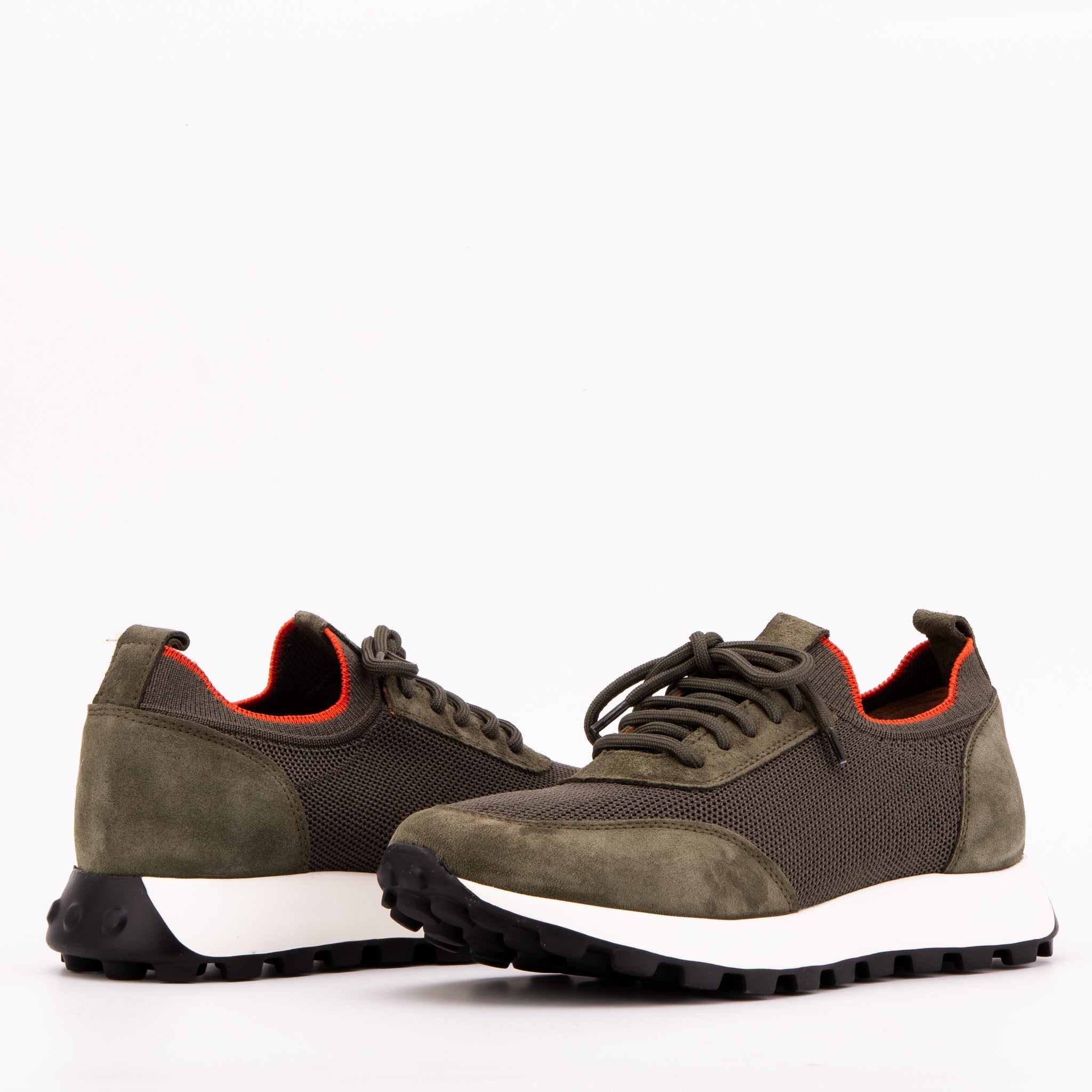 The Berlin Green Suede Leather Sneaker - Vinci Leather