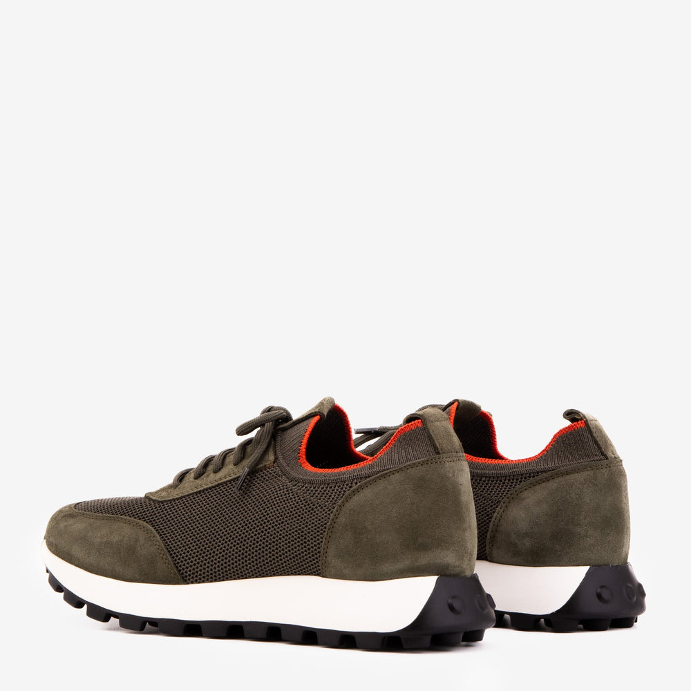 The Berlin Green Suede Leather Sneaker - Vinci Leather
