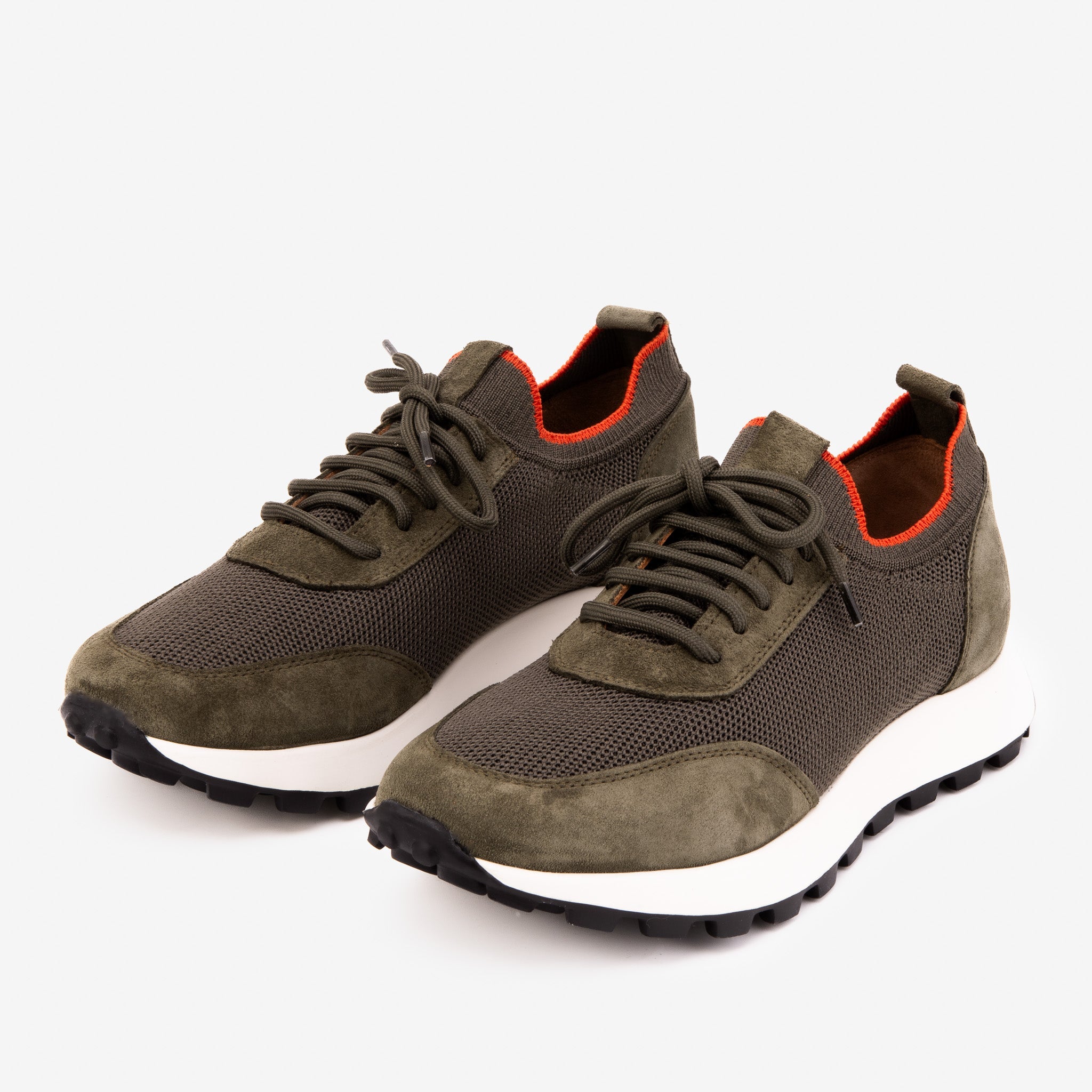 The Berlin Green Suede Leather Sneaker - Vinci Leather
