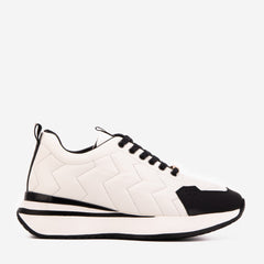 The Veneto White Leather Sneaker - Vinci Leather