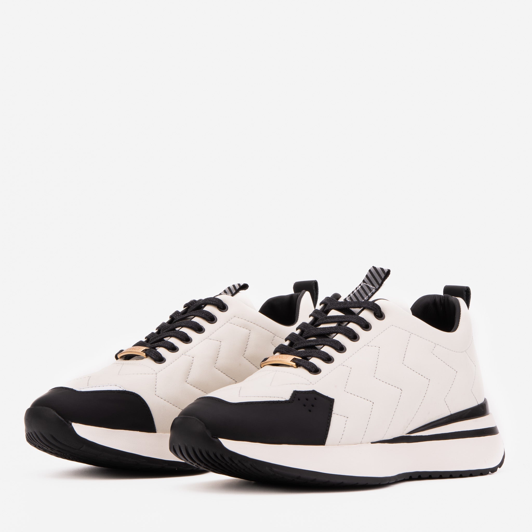The Veneto White Leather Sneaker - Vinci Leather