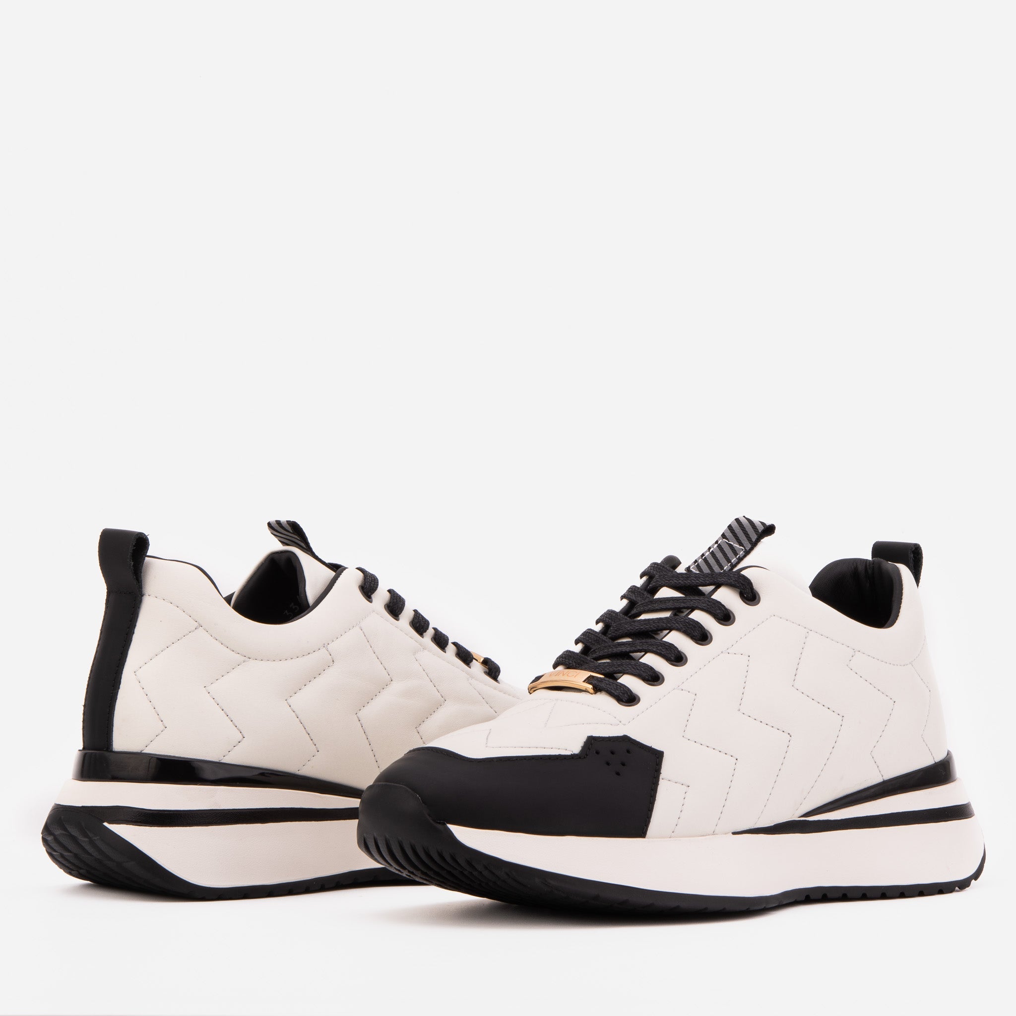 The Veneto White Leather Sneaker - Vinci Leather