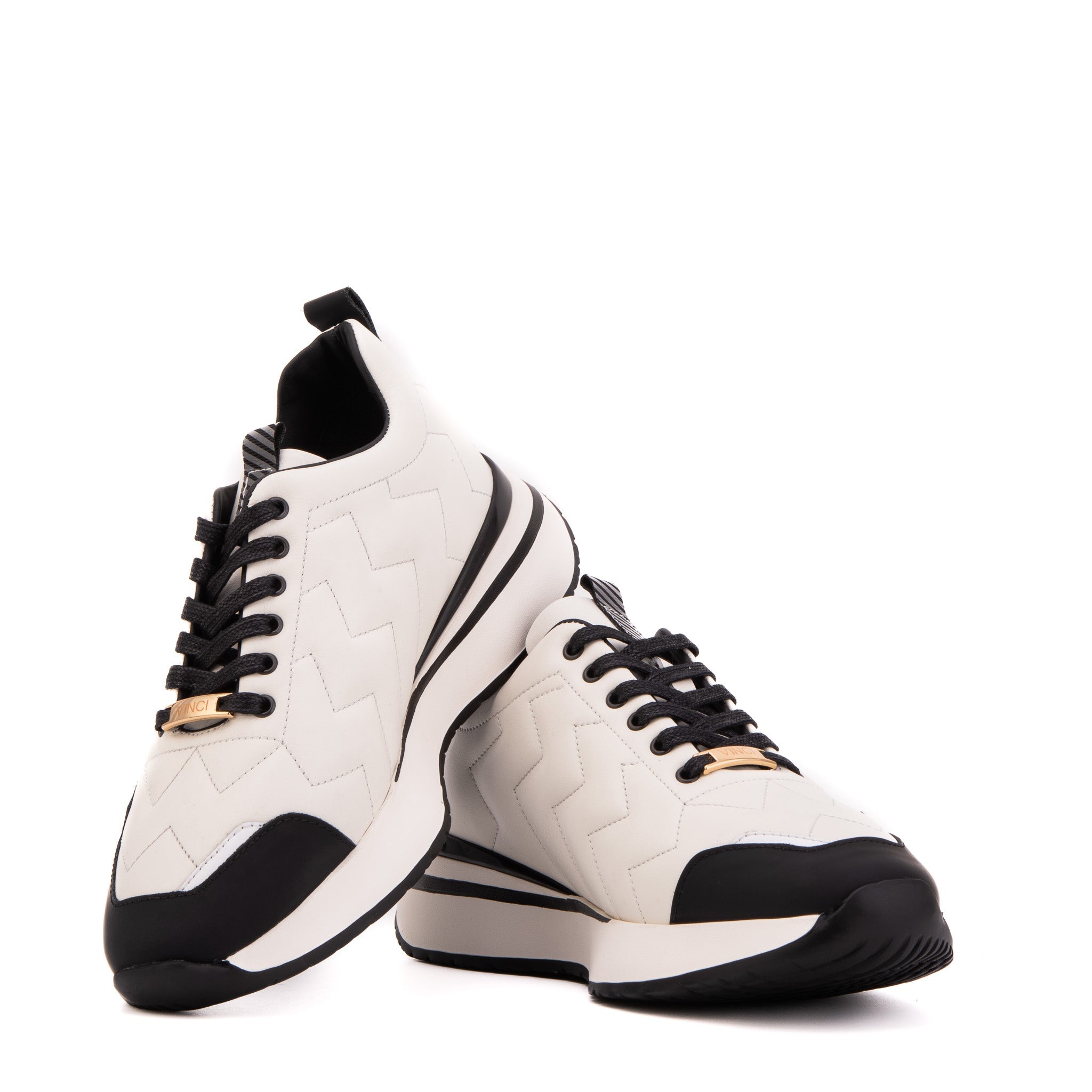 The Veneto White Leather Sneaker - Vinci Leather