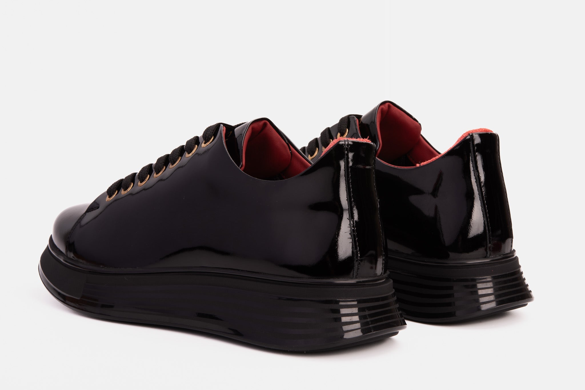 The Peklin Patent Black Leather Sneaker - Vinci Leather