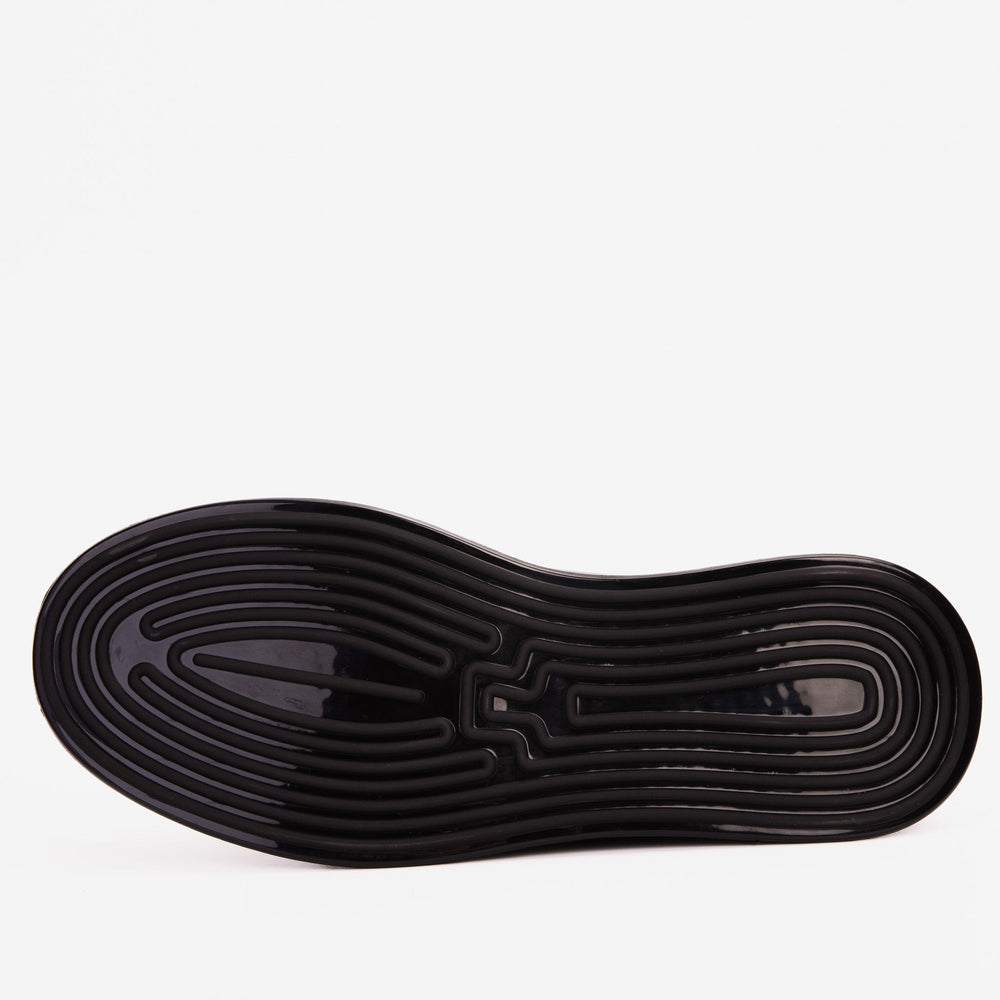 The Peklin Patent Black Leather Sneaker - Vinci Leather