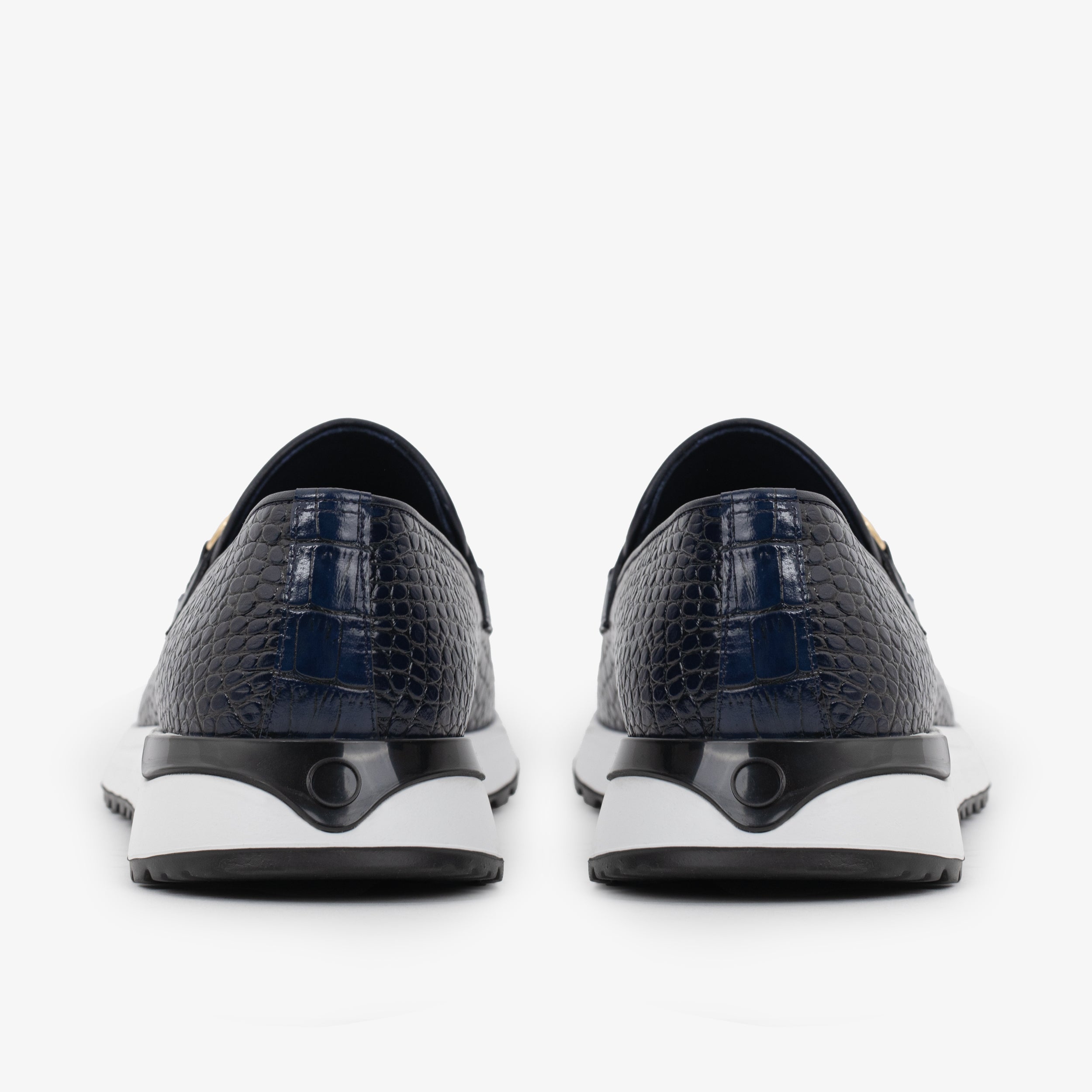The Padova Navy Blue Leather Sneaker - Vinci Leather