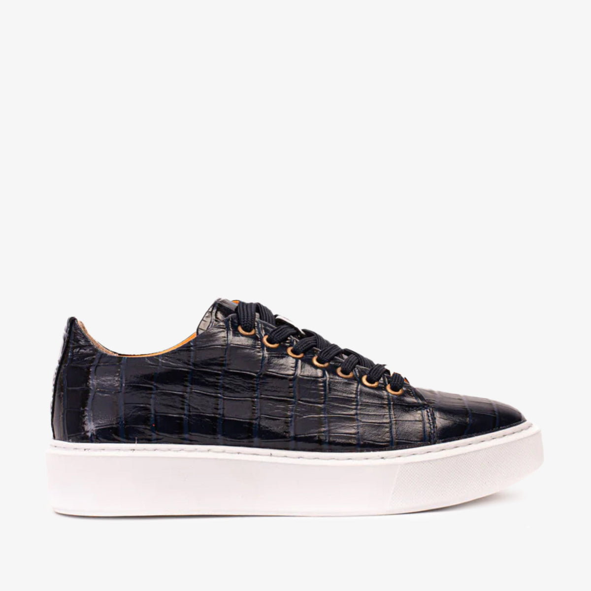 The Dublin Blue Leather Sneaker - Vinci Leather