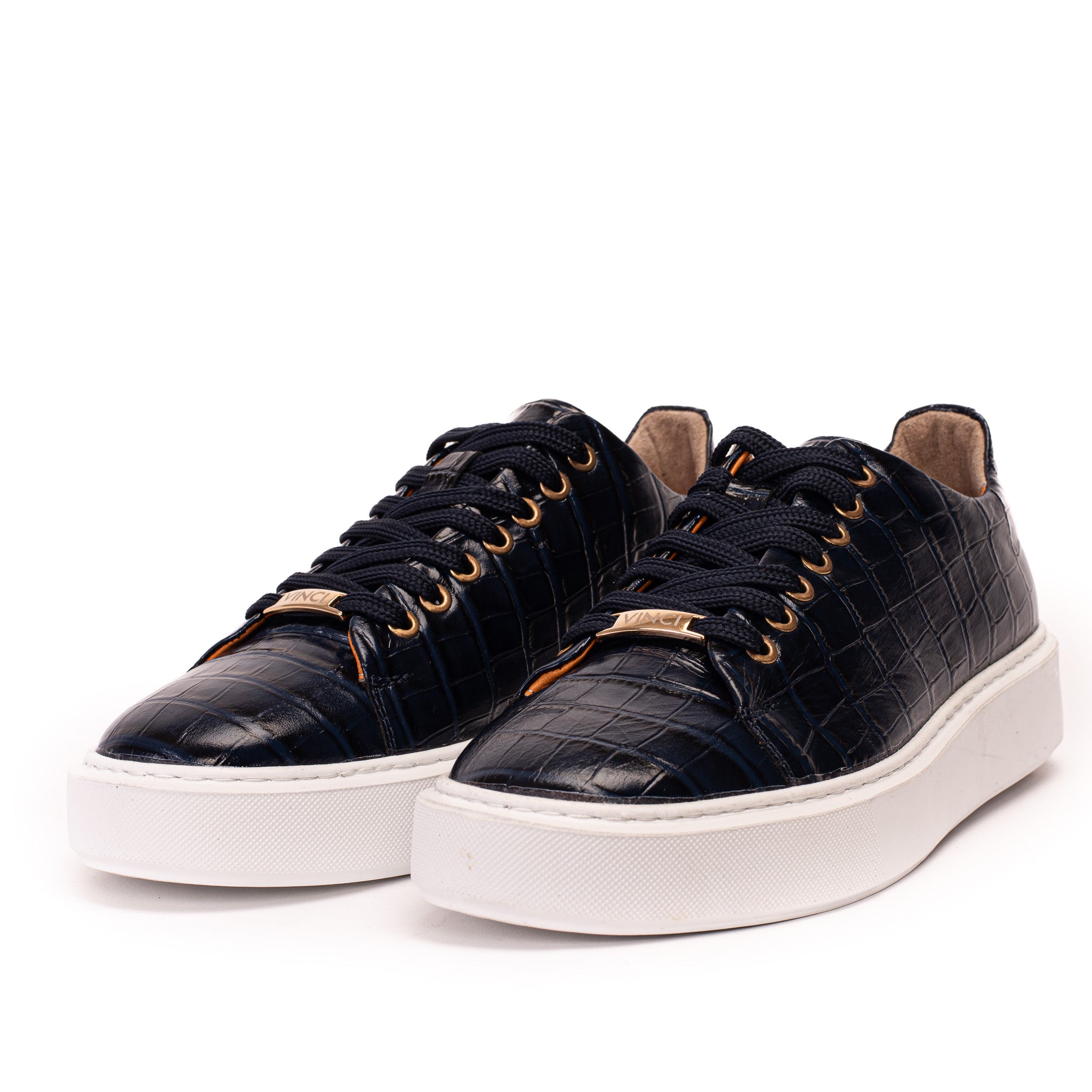 The Dublin Blue Leather Sneaker - Vinci Leather