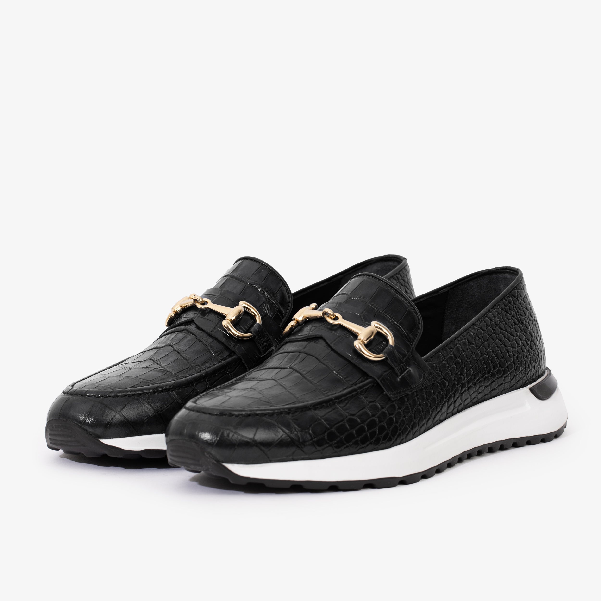 The Padova Black Leather Sneaker - Vinci Leather