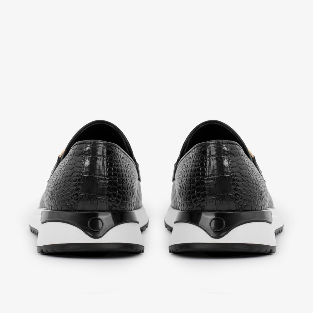 The Padova Black Leather Sneaker - Vinci Leather