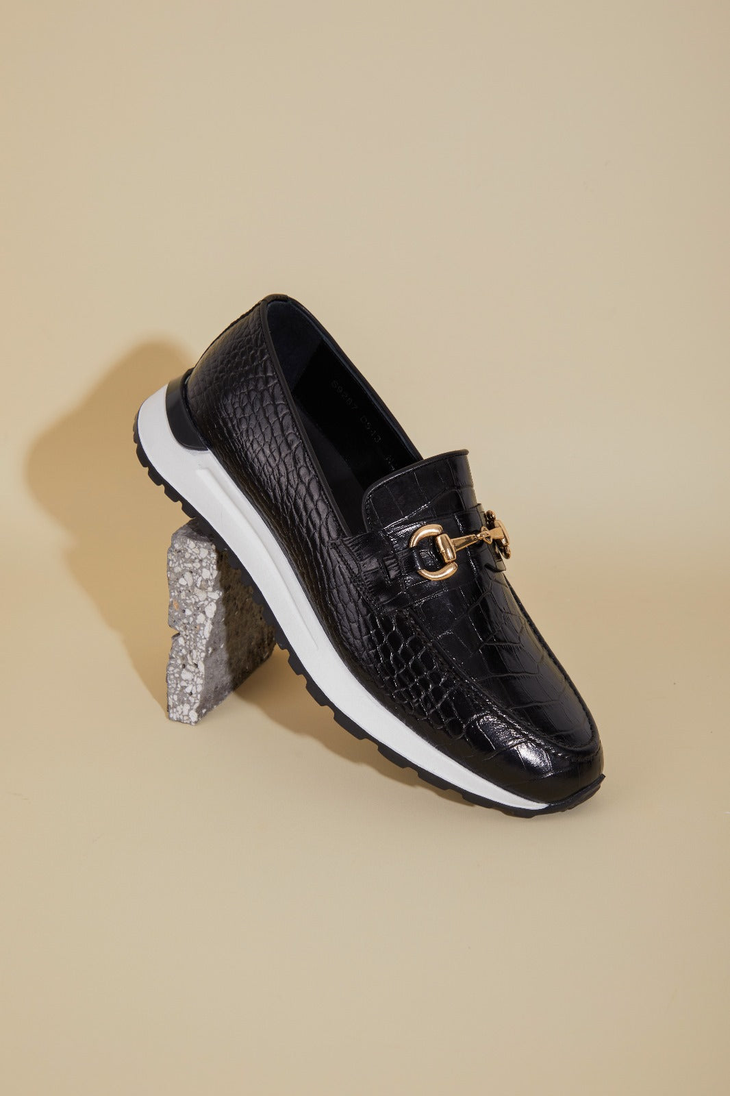 The Padova Black Leather Sneaker - Vinci Leather