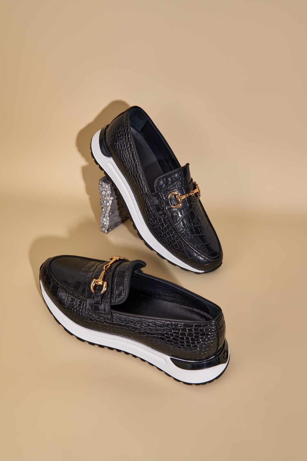 The Padova Black Leather Sneaker - Vinci Leather