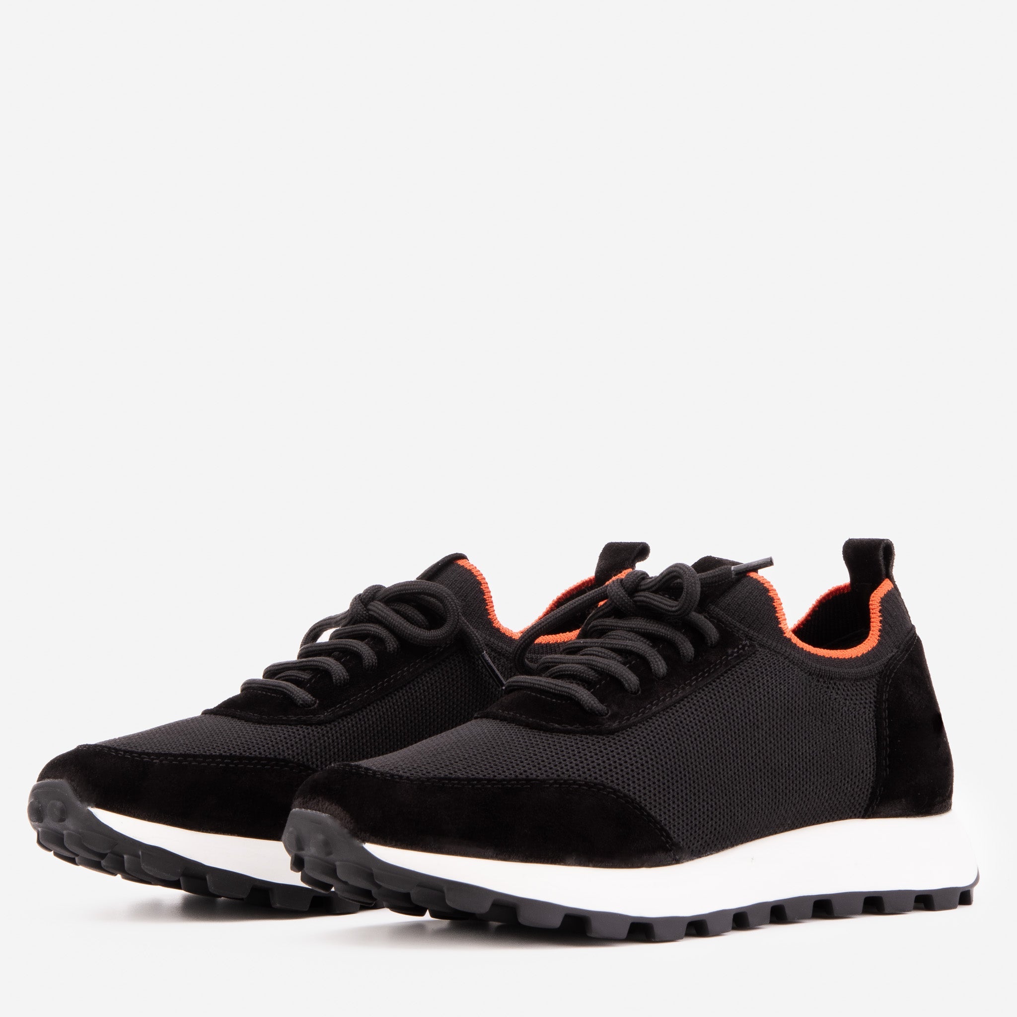 The Berlin Black Suede Leather Sneaker - Vinci Leather