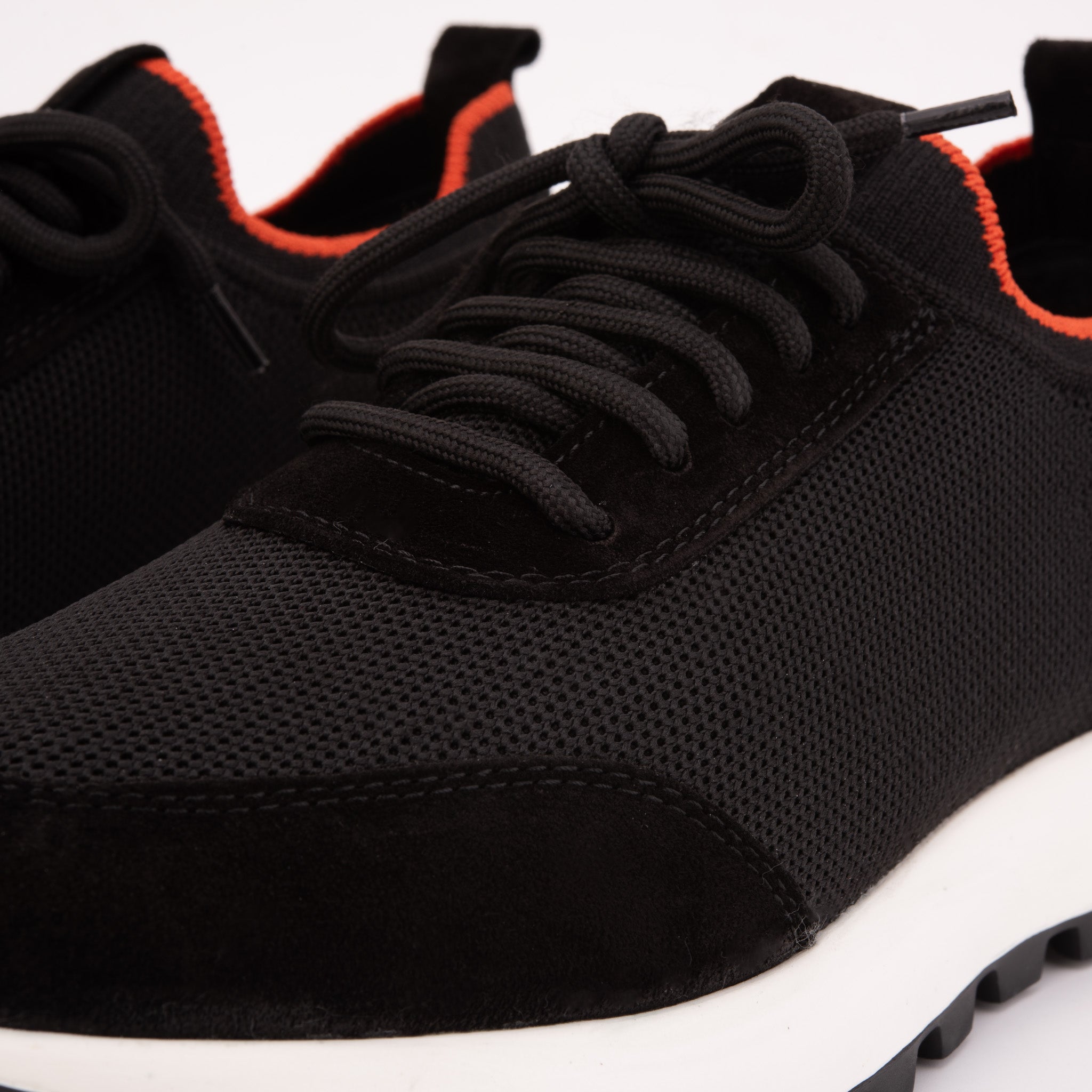 The Berlin Black Suede Leather Sneaker - Vinci Leather