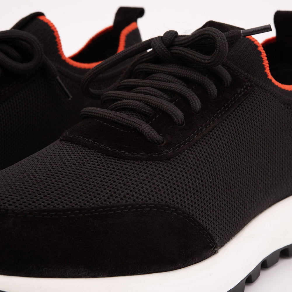 The Berlin Black Suede Leather Sneaker - Vinci Leather