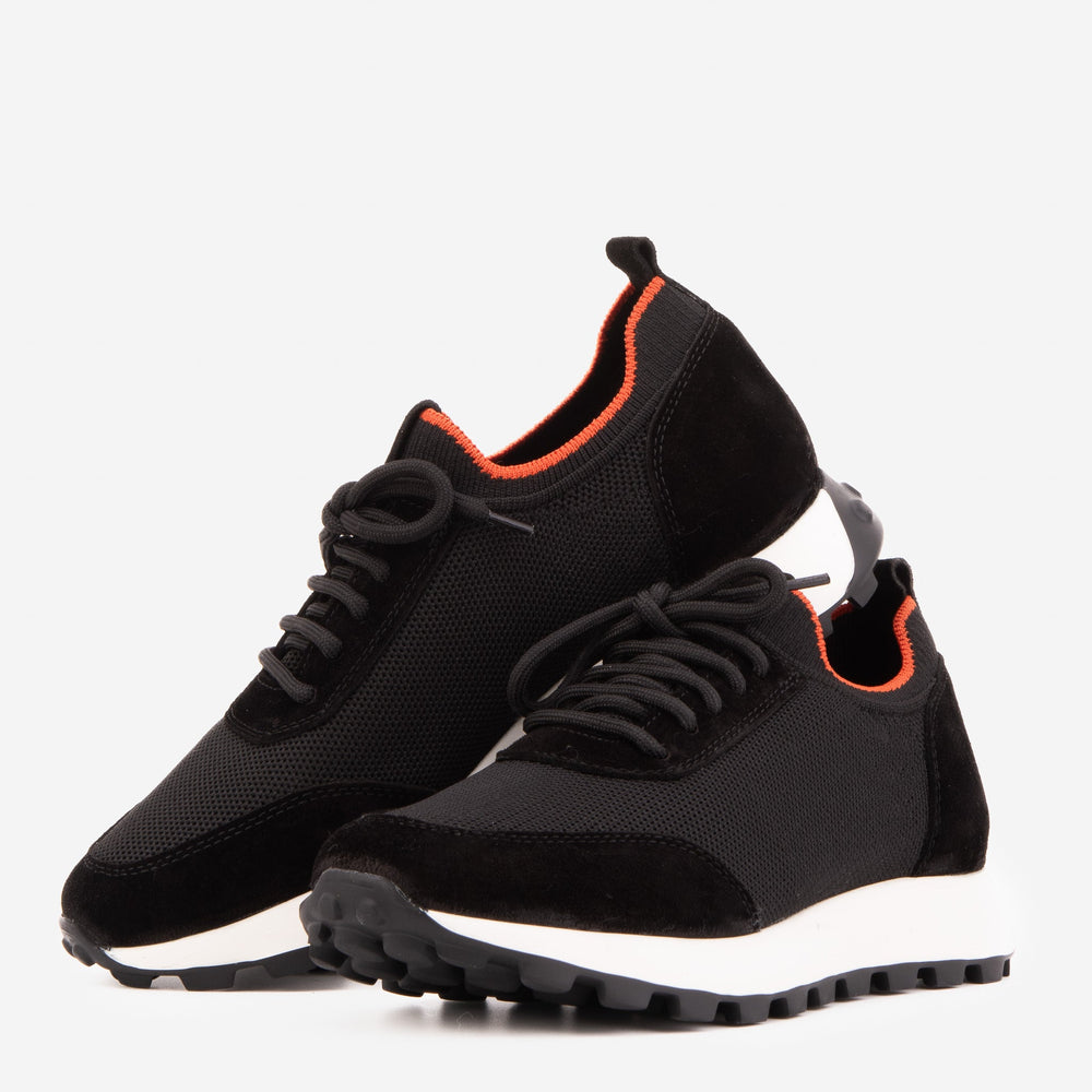 The Berlin Black Suede Leather Sneaker - Vinci Leather